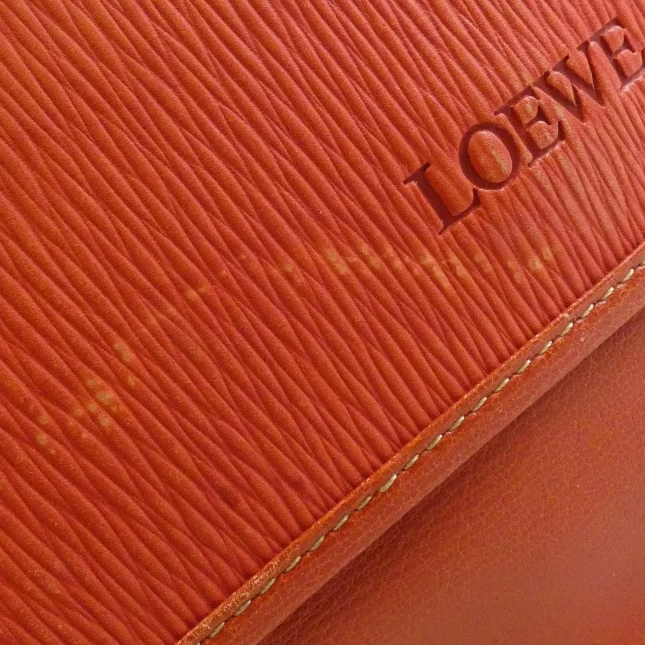 LOEWE Shoulder Leather 紅色 皮革 中古品B - 縮圖 4