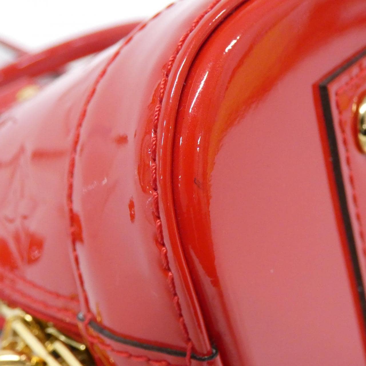 LOUIS VUITTON Alma M90174 Bag Vernis 黑色 Vernis 中古品A - 縮圖 2