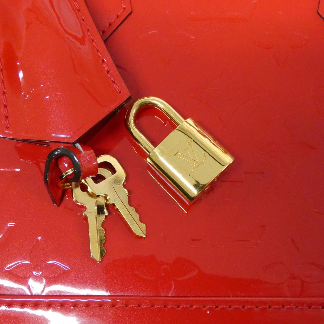 LOUIS VUITTON Alma M90174 Bag Vernis 黑色 Vernis 中古品A - 縮圖 4