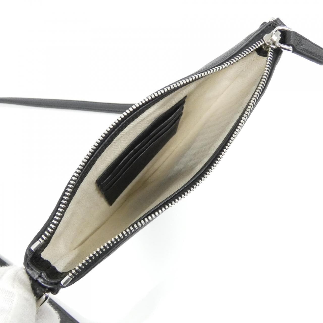 GUCCI 824529 AAEMK Shoulder Bag Leather 黑色 皮革 中古品A - 縮圖 6