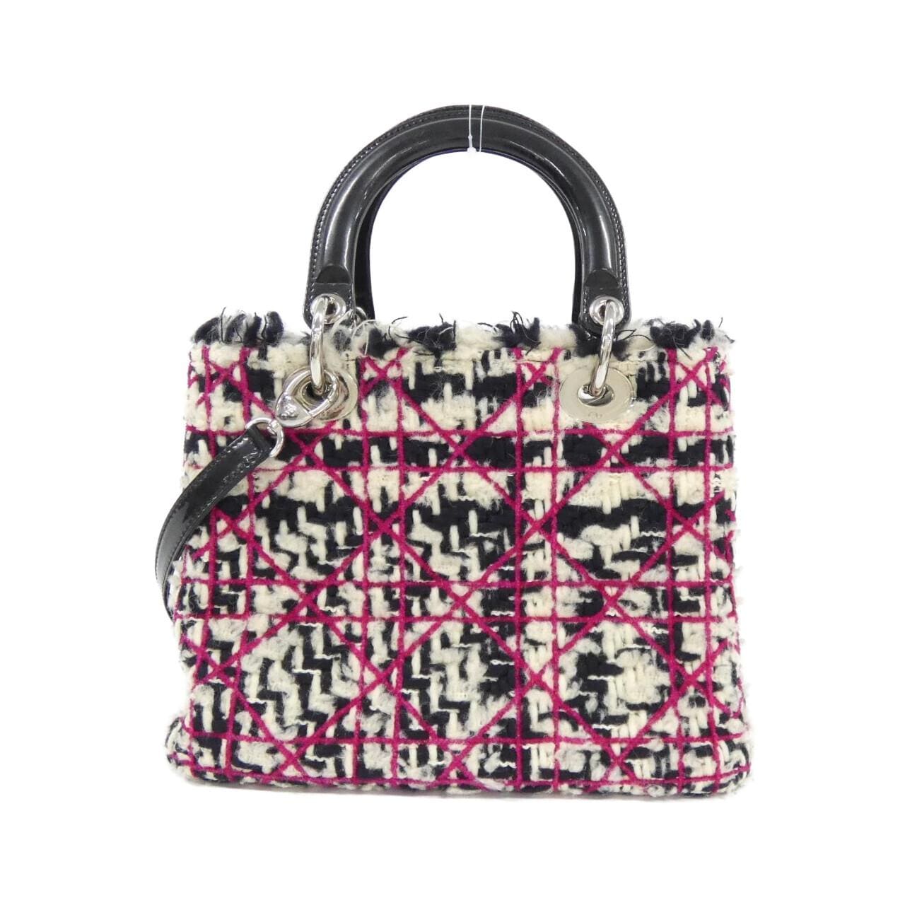 DIOR Lady Dior M0550PCTV Bag Tweed 黑色 粗花呢 中古品A - 縮圖 2
