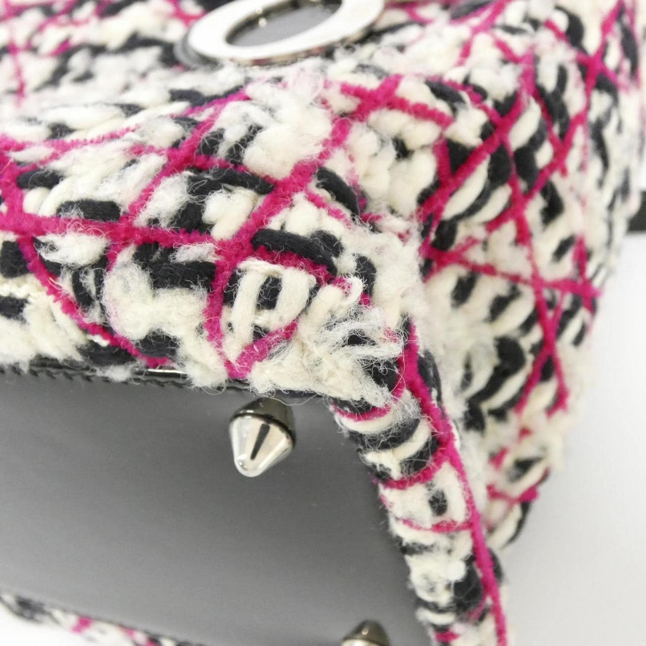 DIOR Lady Dior M0550PCTV Bag Tweed 黑色 粗花呢 中古品A - 縮圖 3