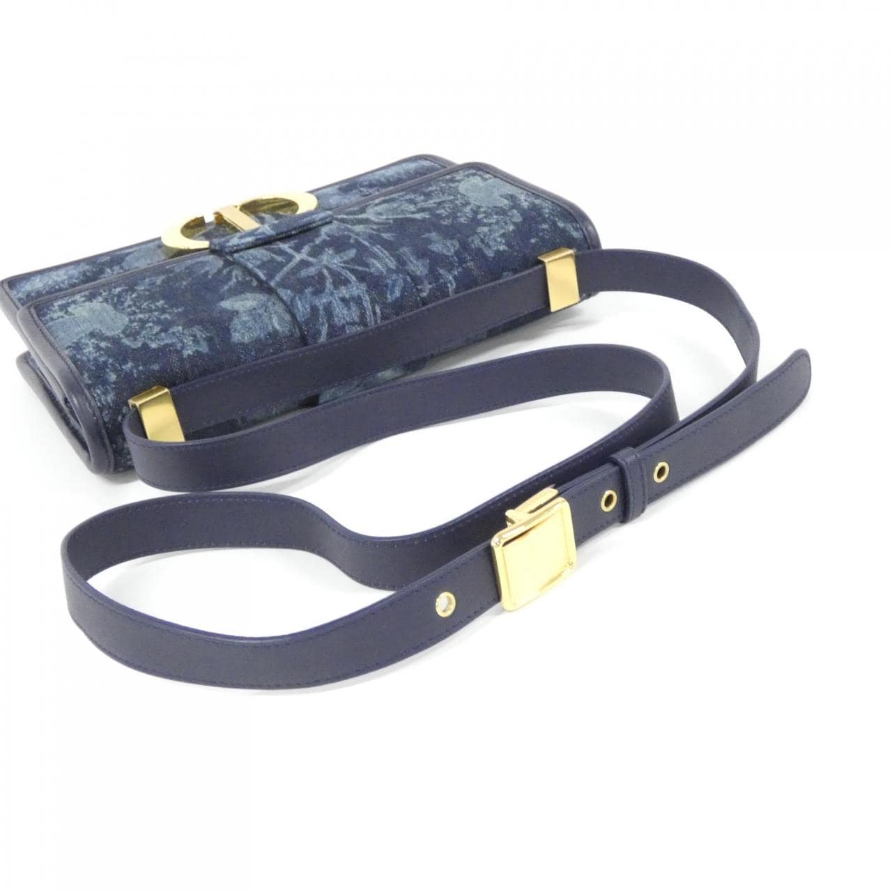 DIOR 30 Montaigne M9203UJDE Shoulder Bag Denim 黑色 牛仔布 中古品A - 縮圖 5