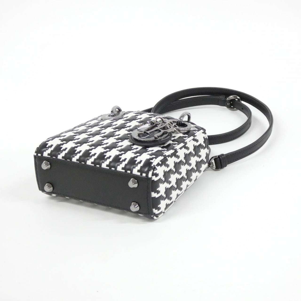 DIOR Lady Dior Bag Leather 黑色 皮革 中古品A - 縮圖 3