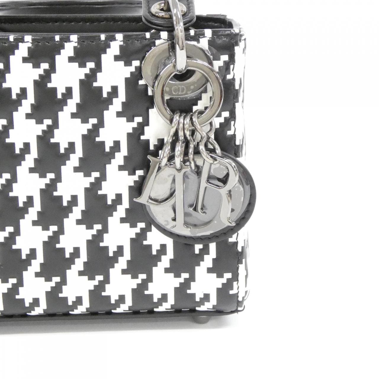 DIOR Lady Dior Bag Leather 黑色 皮革 中古品A - 縮圖 6