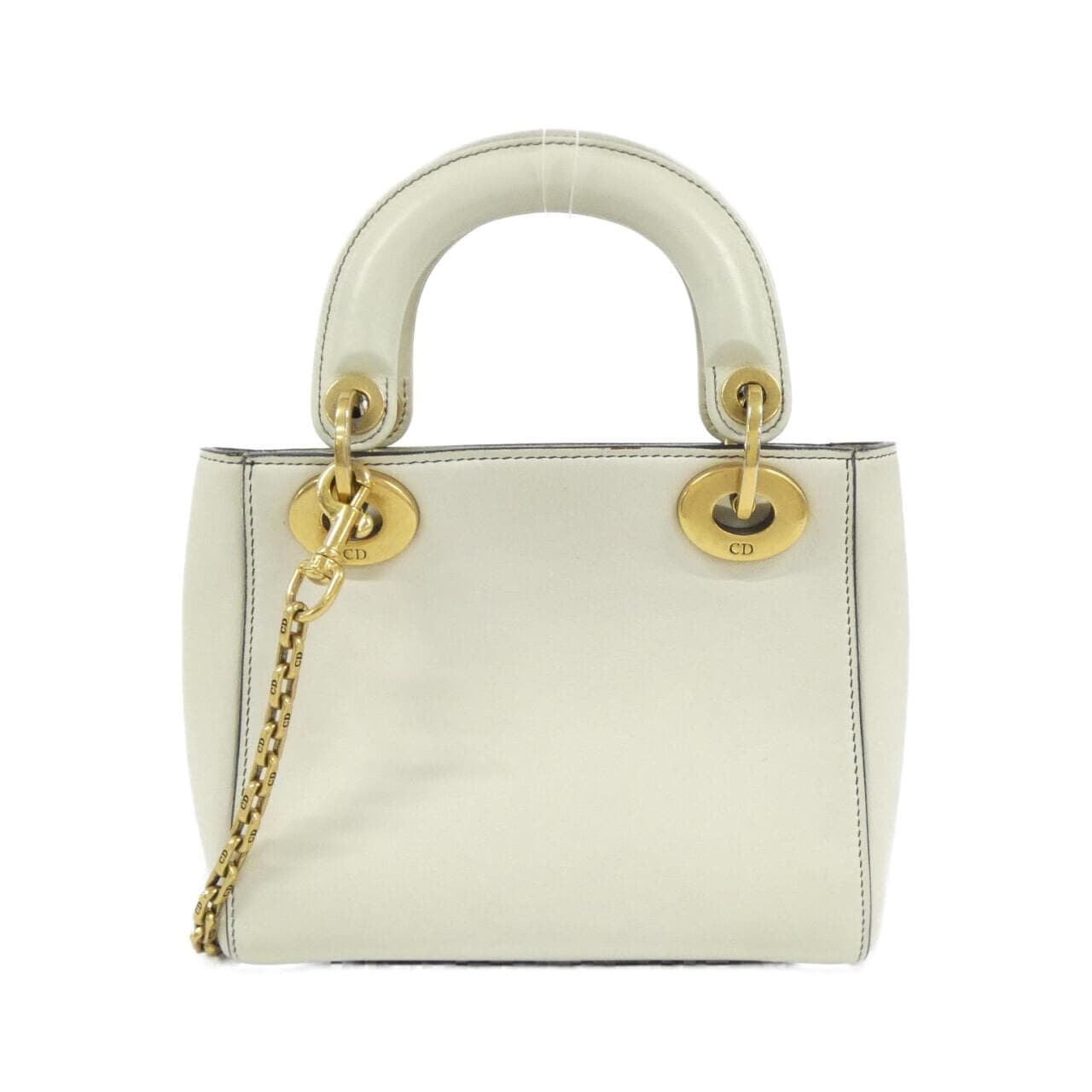 DIOR Lady Dior Bag Leather White Leather - Thumbnail 2