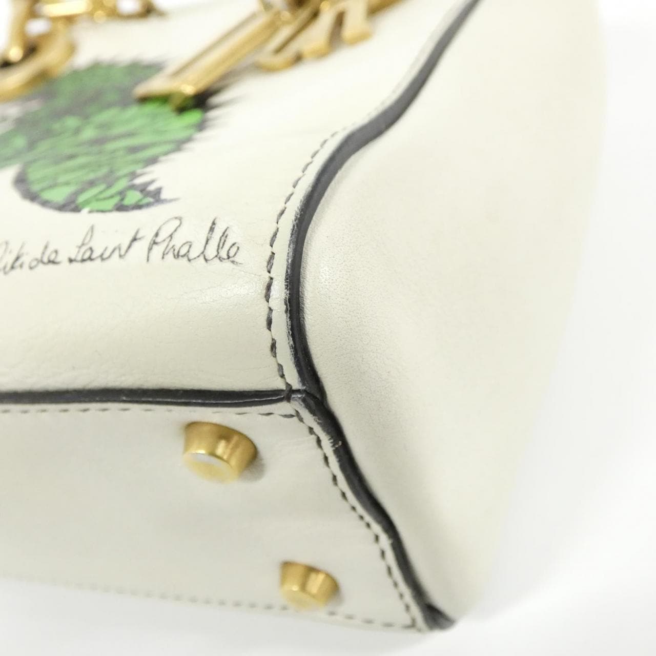 DIOR Lady Dior Bag Leather White Leather - Thumbnail 3