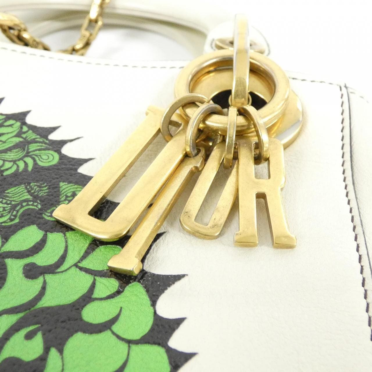 DIOR Lady Dior Bag Leather White Leather - Thumbnail 4