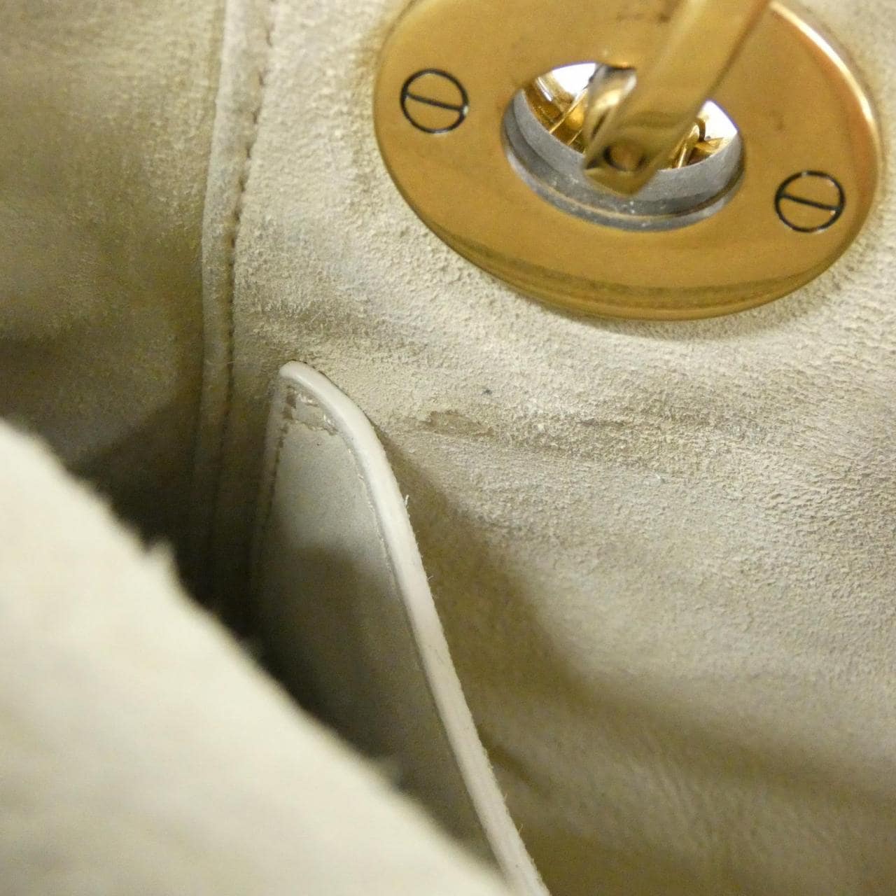 DIOR Lady Dior Bag Leather White Leather - Thumbnail 10