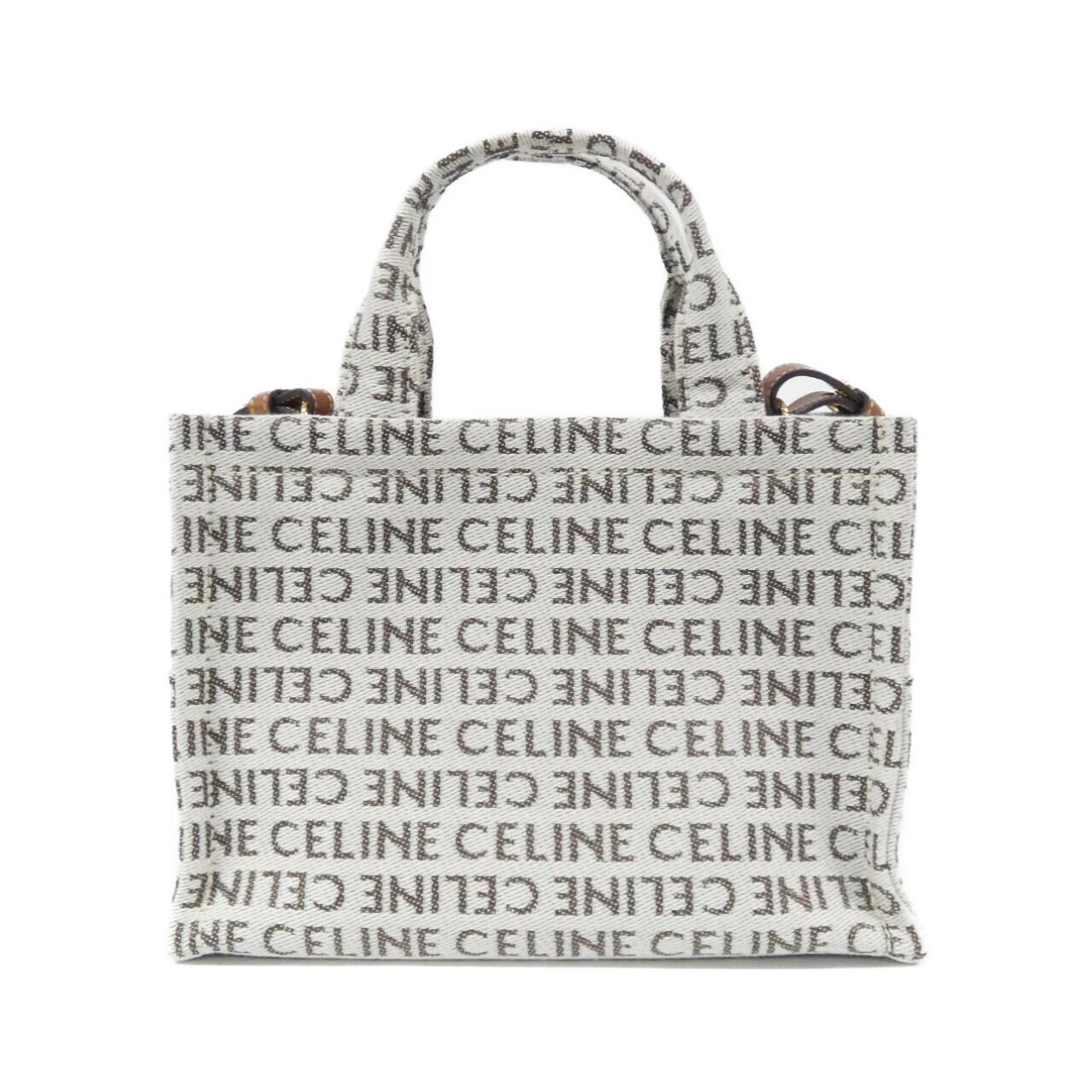 CELINE Cabas 199162FEF Handbag Canvas Black Canvas - Thumbnail 2