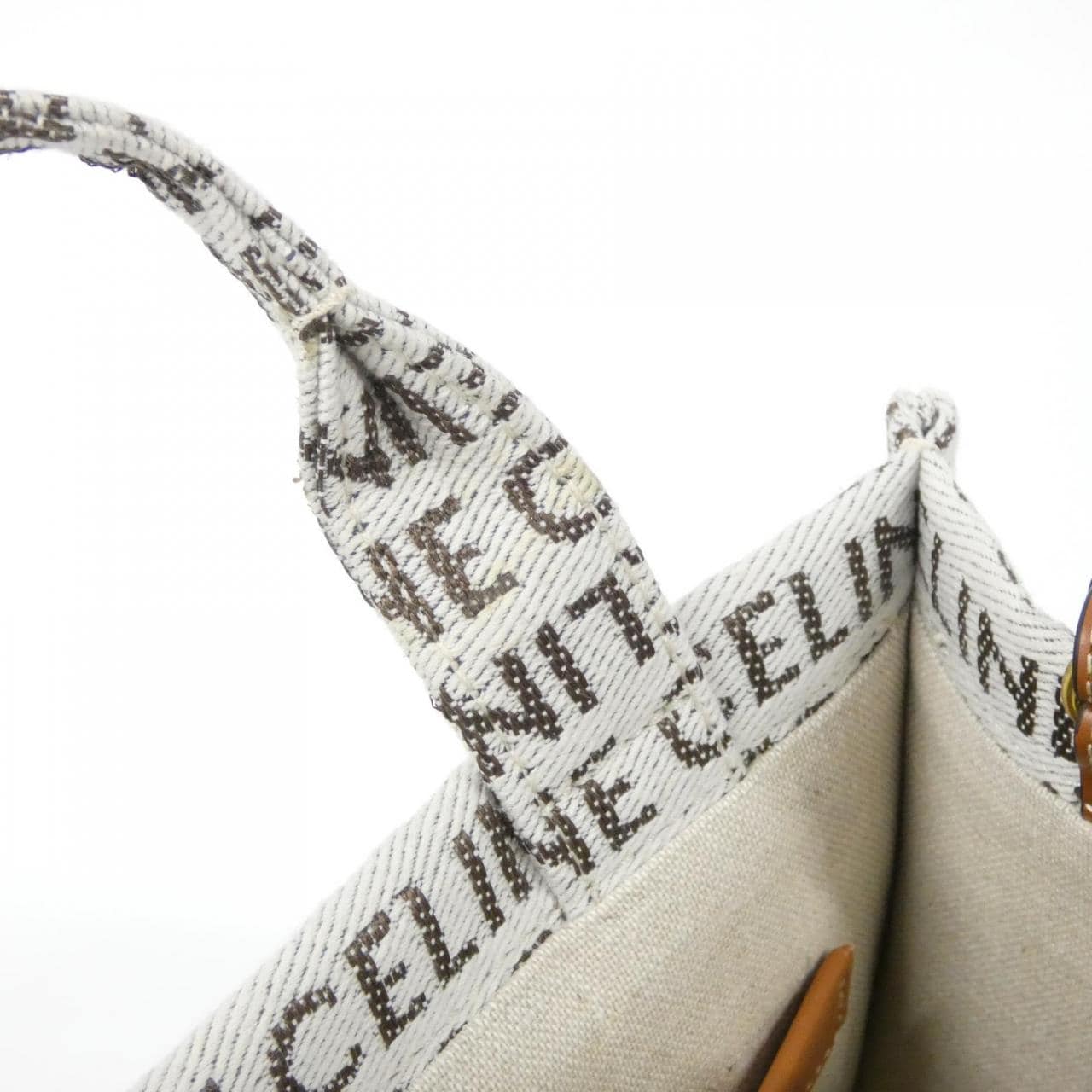 CELINE Cabas 199162FEF Handbag Canvas Black Canvas - Thumbnail 4