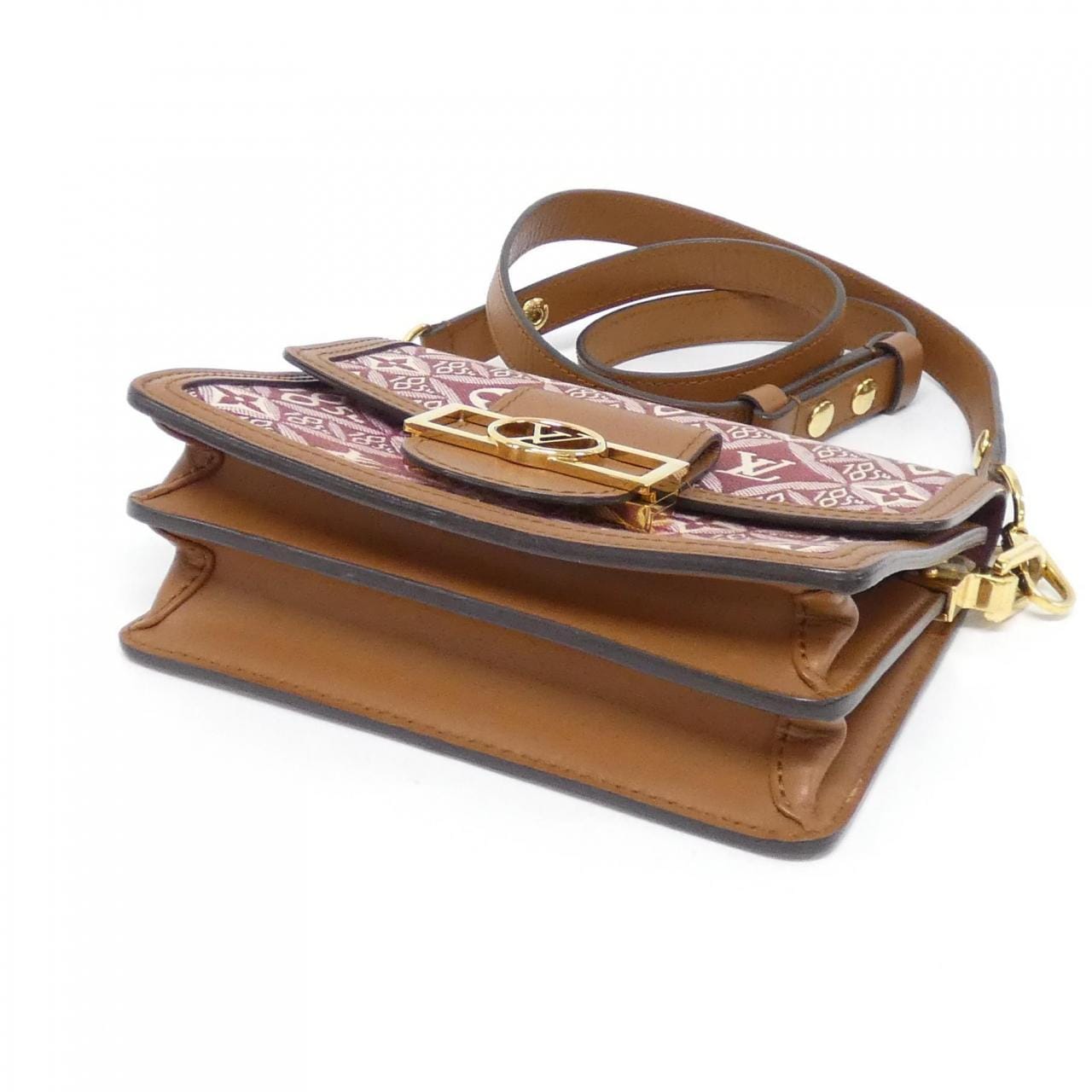 LOUIS VUITTON Dauphine M57172 Shoulder Bag 酒紅色 中古品A - 縮圖 3