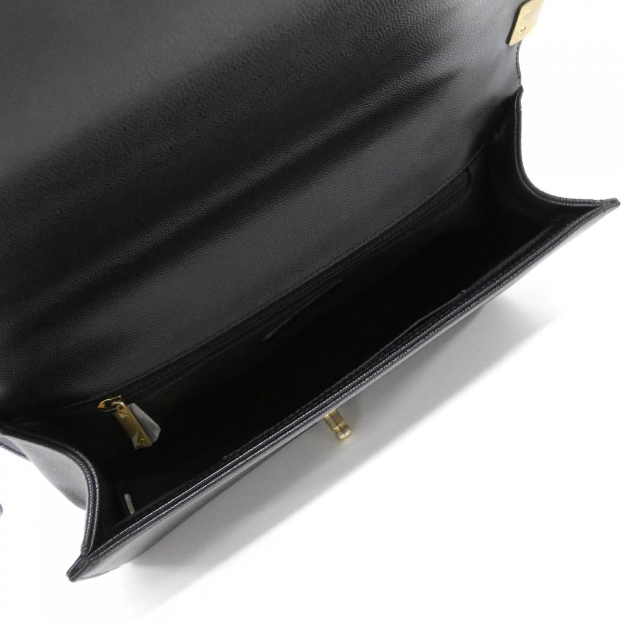 CHANEL Boy Chanel 92193 Shoulder Bag Caviar Leather Black Caviar Leather Rank A - Thumbnail 8