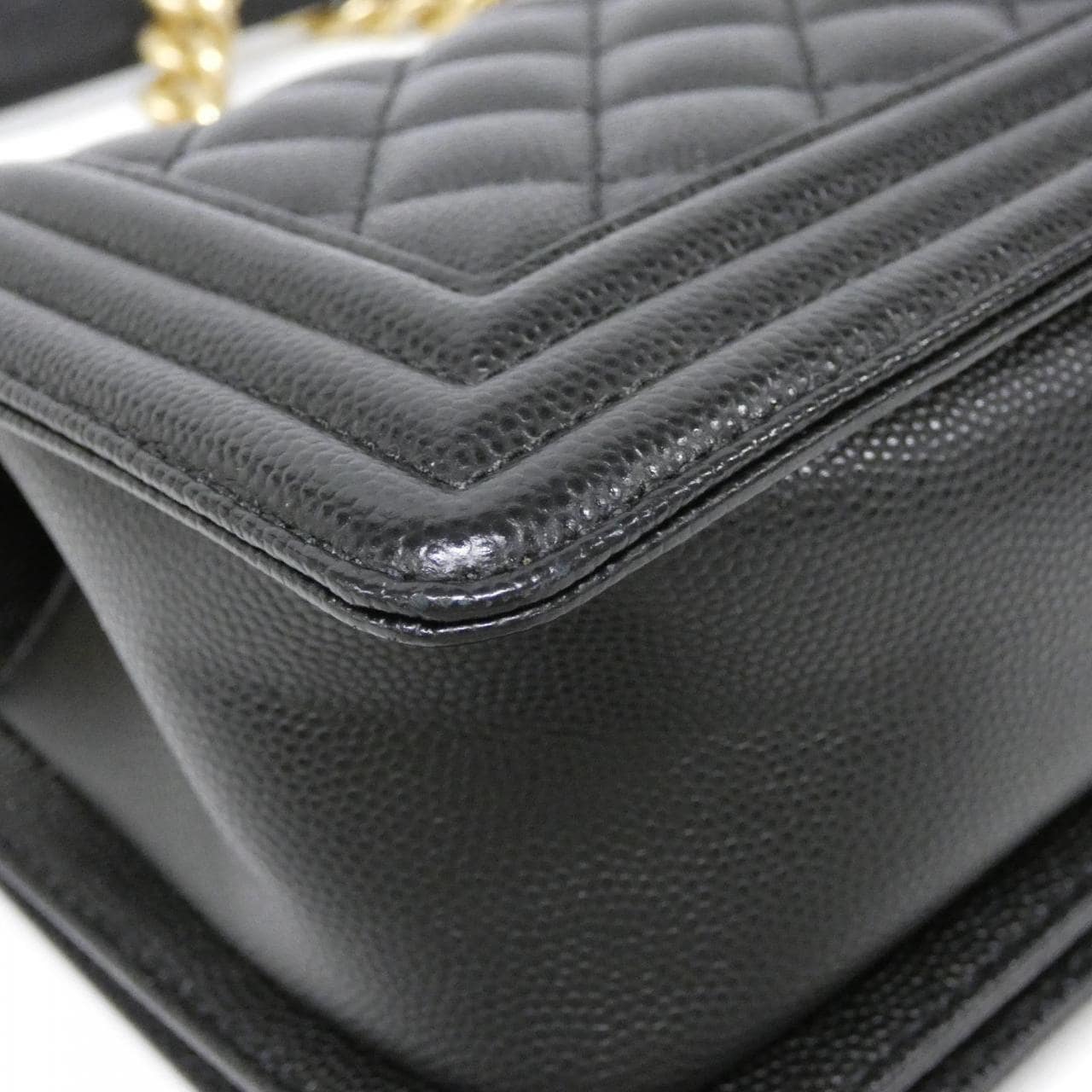 CHANEL Boy Chanel 67085 Shoulder Bag Grained Calfskin Black Grained Calfskin - Thumbnail 3