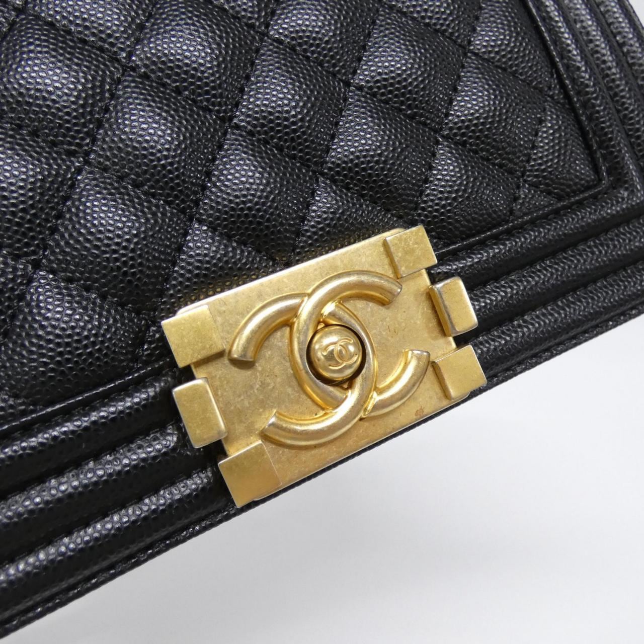 CHANEL Boy Chanel 67085 Shoulder Bag Grained Calfskin Black Grained Calfskin - Thumbnail 4