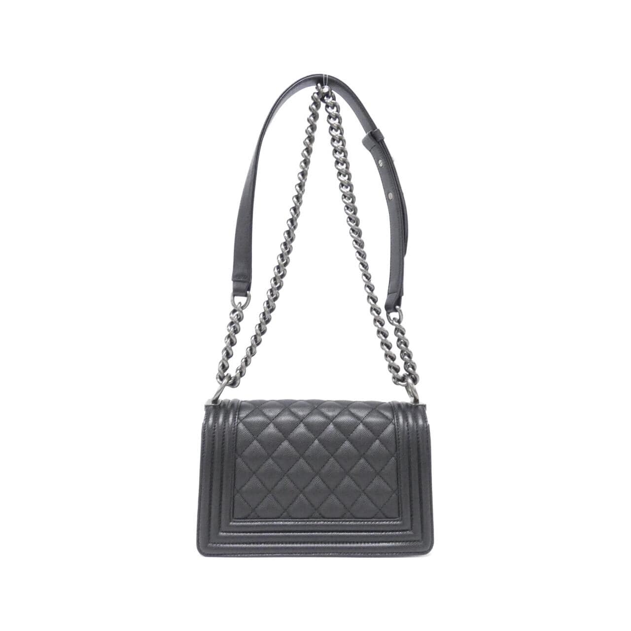 CHANEL Boy Chanel 67085 Shoulder Bag Grained Calfskin Black Grained Calfskin - Thumbnail 2