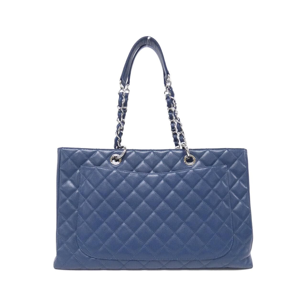 CHANEL 66865 Handbag Caviar Leather Blue Caviar Leather - Thumbnail 2