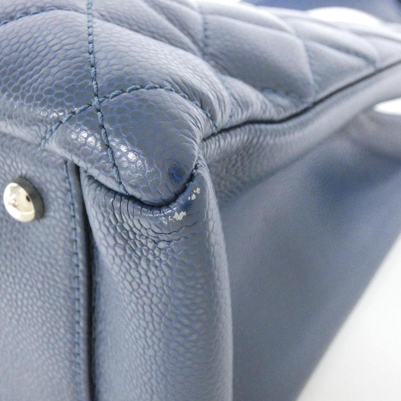 CHANEL 66865 Handbag Caviar Leather Blue Caviar Leather - Thumbnail 3