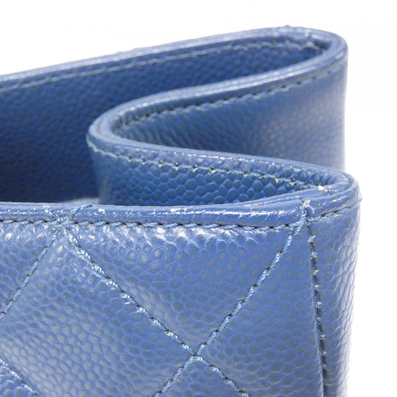 CHANEL 66865 Handbag Caviar Leather Blue Caviar Leather - Thumbnail 4