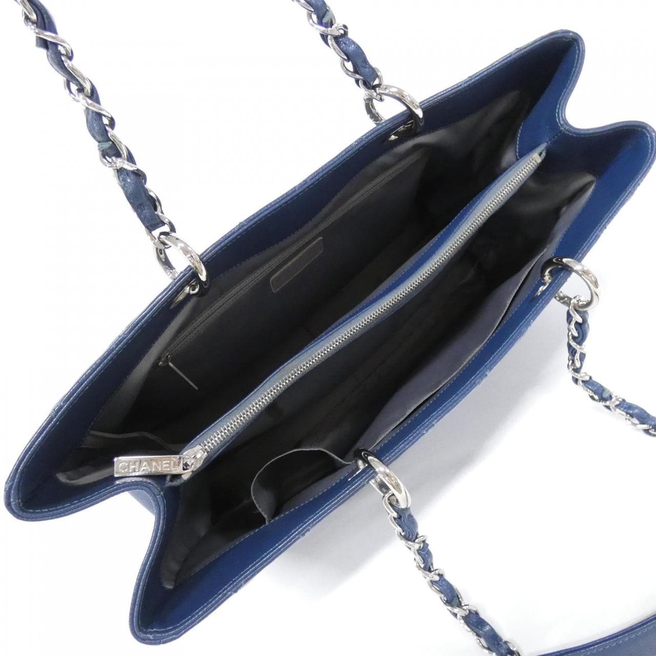 CHANEL 66865 Handbag Caviar Leather Blue Caviar Leather - Thumbnail 6