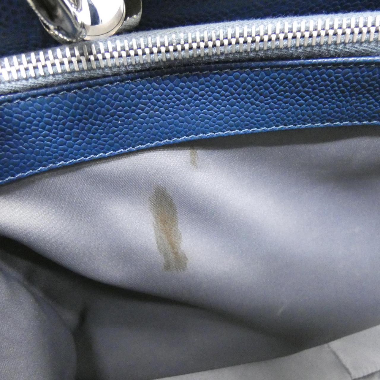 CHANEL 66865 Handbag Caviar Leather Blue Caviar Leather - Thumbnail 7