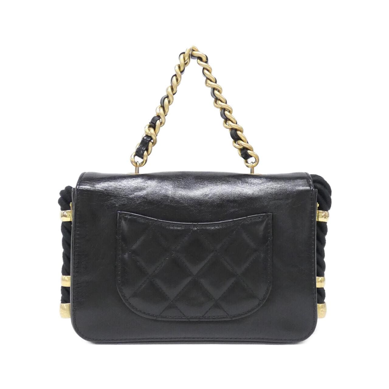 CHANEL AS0074 Handbag Leather 黑色 皮革 中古品A - 縮圖 2