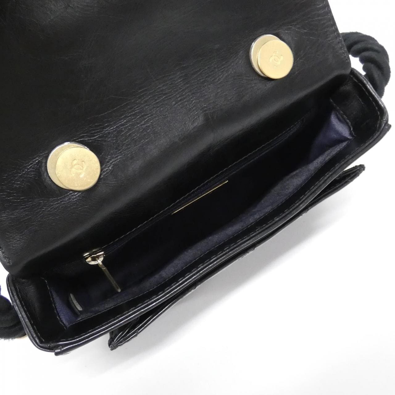 CHANEL AS0074 Handbag Leather 黑色 皮革 中古品A - 縮圖 8