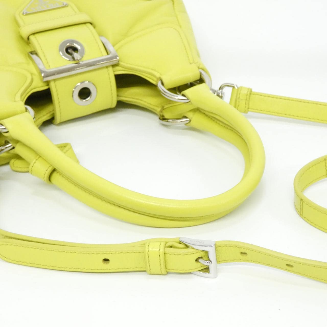 PRADA 1BA381 Bag 黃色 中古品A - 縮圖 8