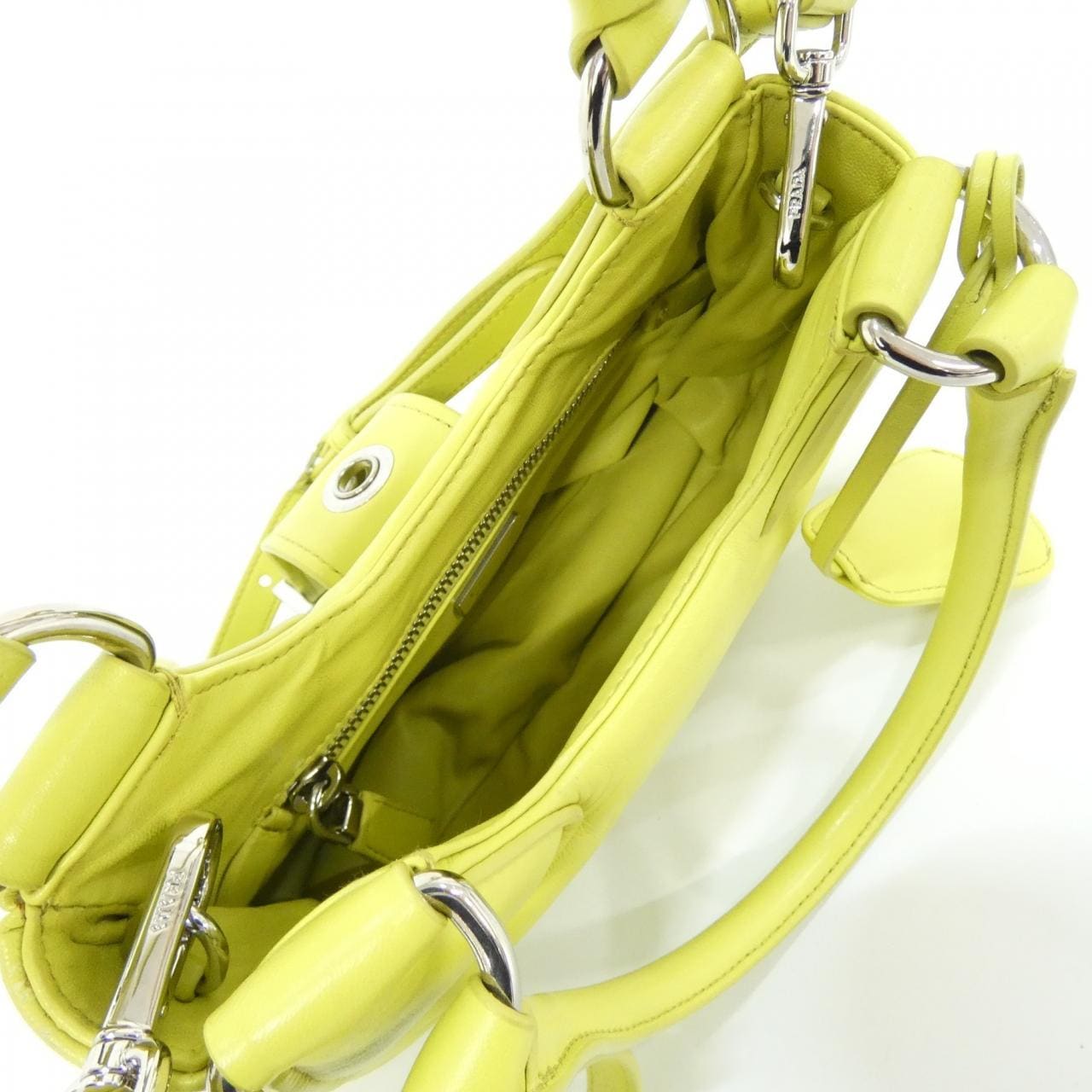 PRADA 1BA381 Bag 黃色 中古品A - 縮圖 9