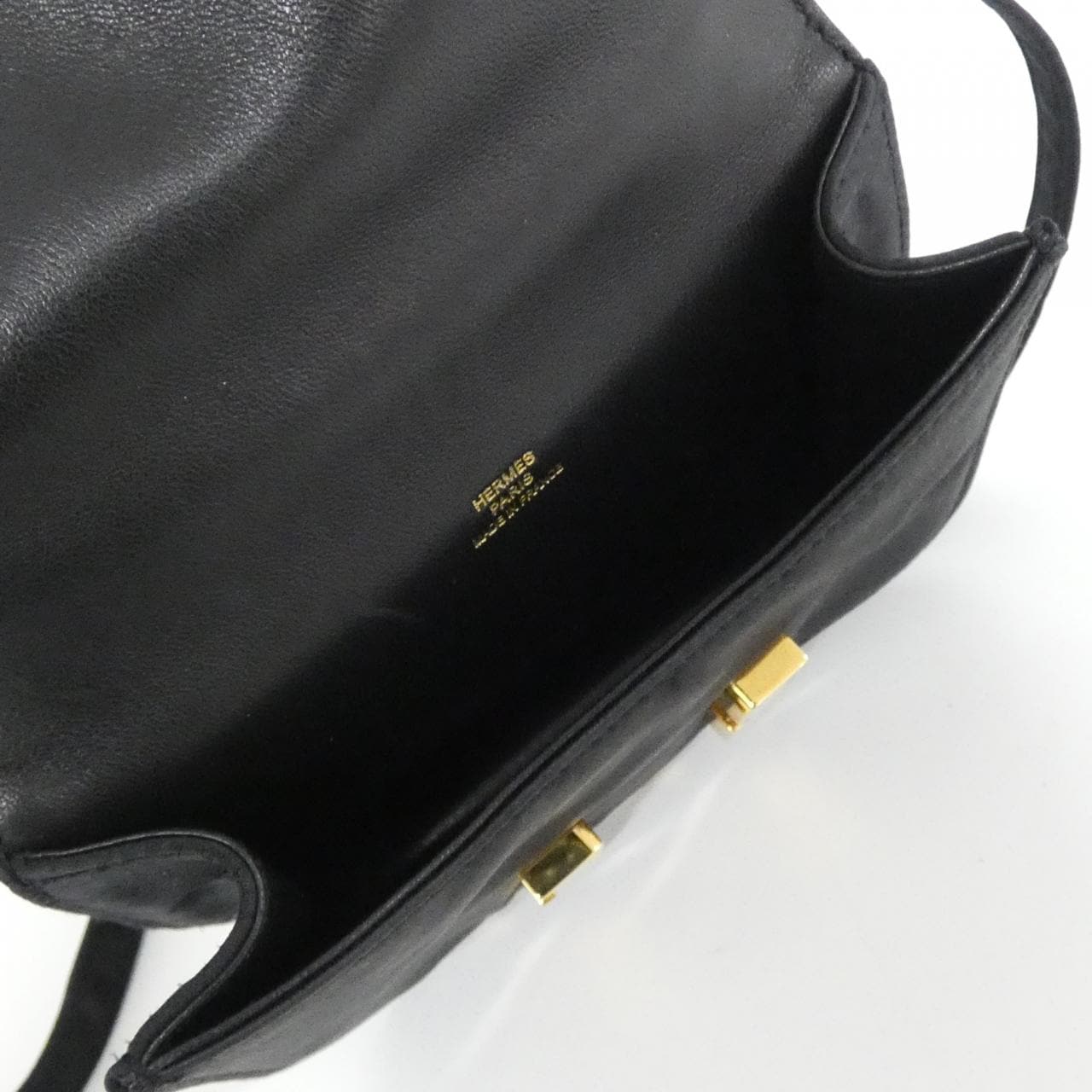 HERMES Constance HERMÈS Shoulder Bag Satin Black Satin Rank B - Thumbnail 6