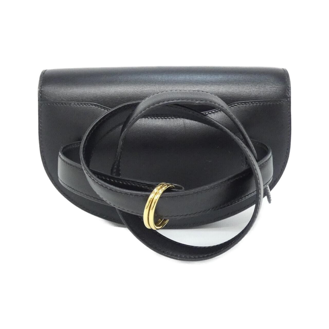 HERMES HERMÈS Belt Bag Box Calf 黑色 Box 皮 中古品A - 縮圖 2