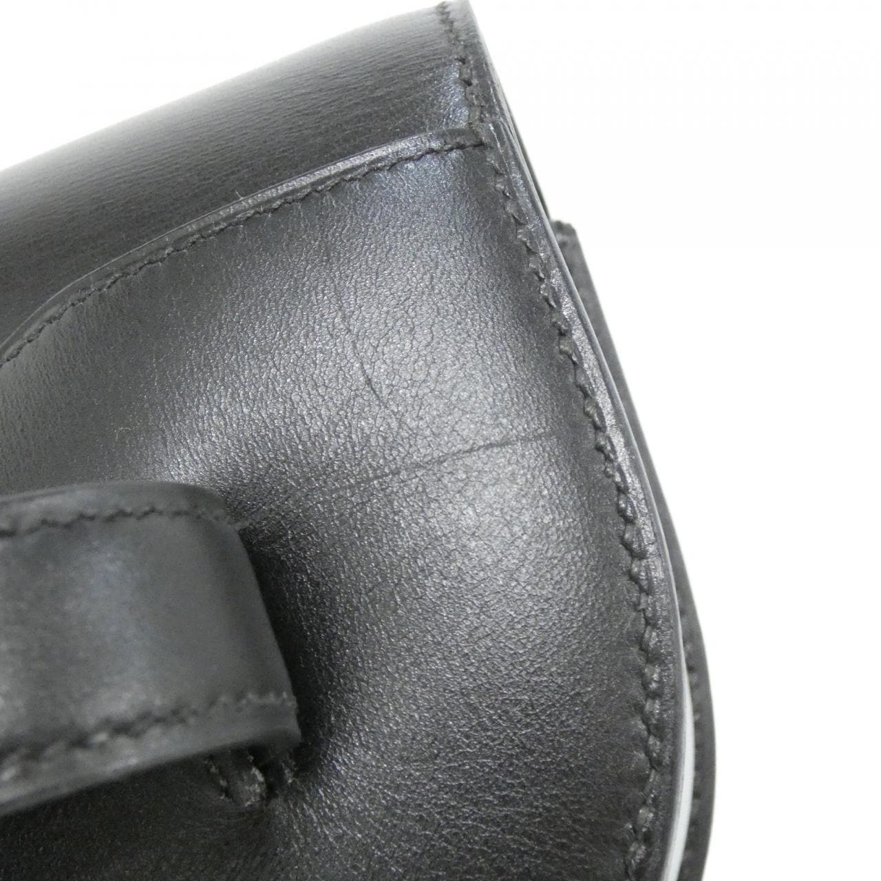 HERMES HERMÈS Belt Bag Box Calf 黑色 Box 皮 中古品A - 縮圖 4