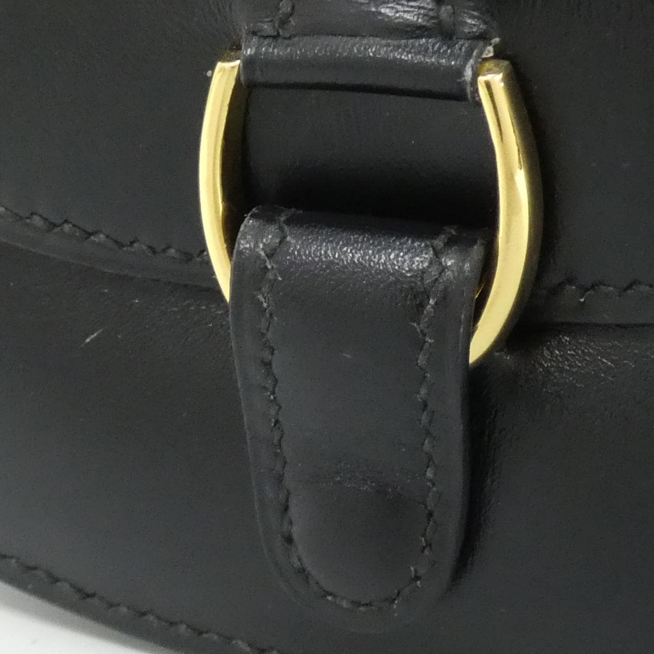 HERMES HERMÈS Belt Bag Box Calf 黑色 Box 皮 中古品A - 縮圖 6