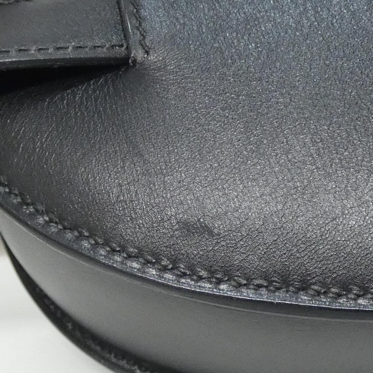 HERMES HERMÈS Belt Bag Box Calf 黑色 Box 皮 中古品A - 縮圖 7