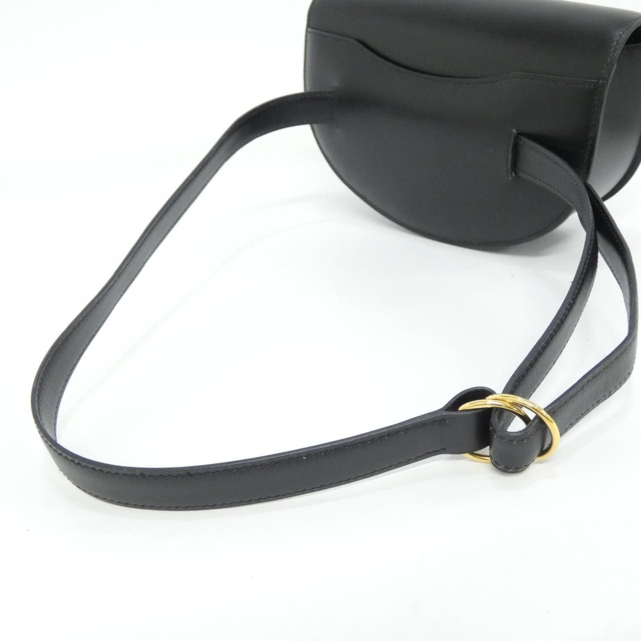 HERMES HERMÈS Belt Bag Box Calf 黑色 Box 皮 中古品A - 縮圖 9