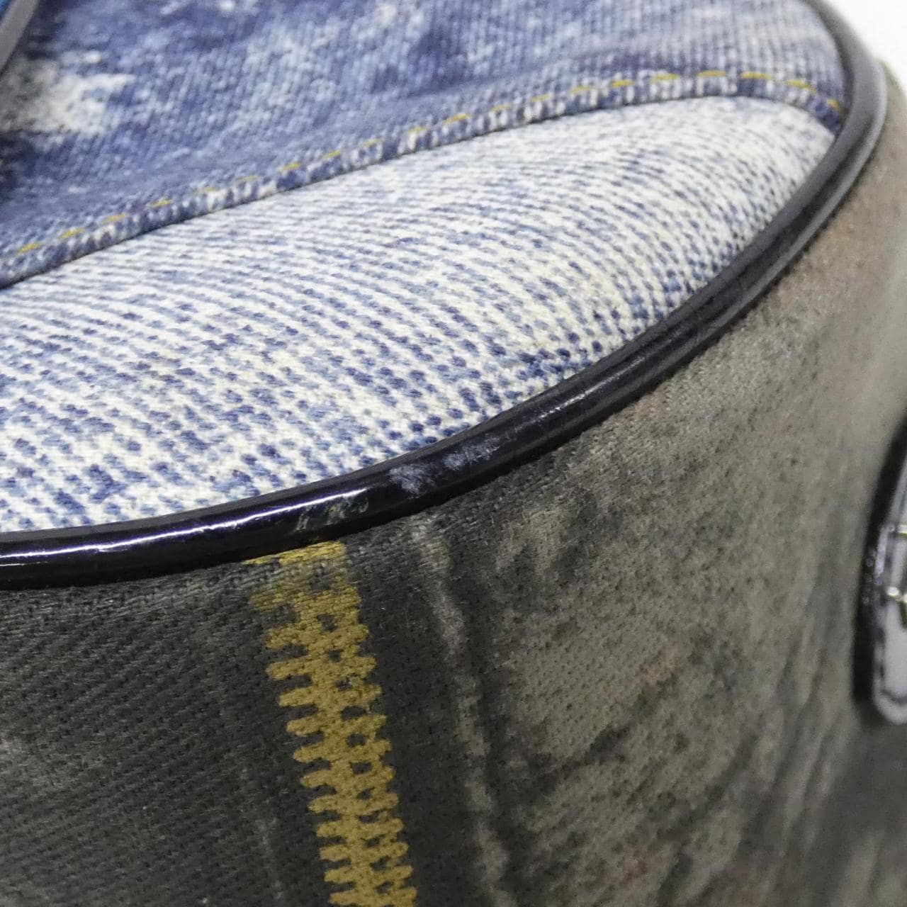 DIOR Bag Denim 黑色 牛仔布 中古品B - 縮圖 3