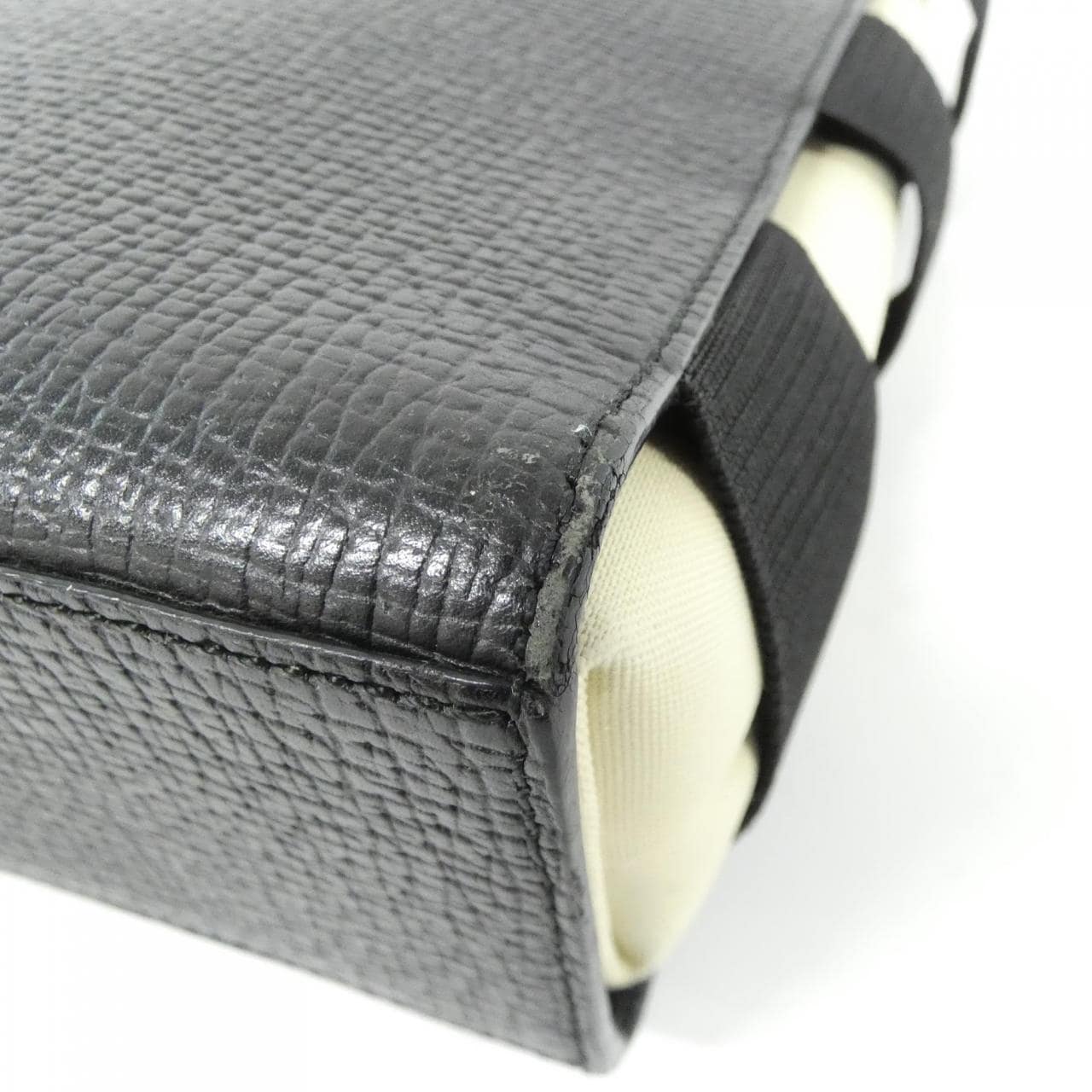 LOEWE Shoulder Bag Nylon 黑色 尼龍 中古品B - 縮圖 3