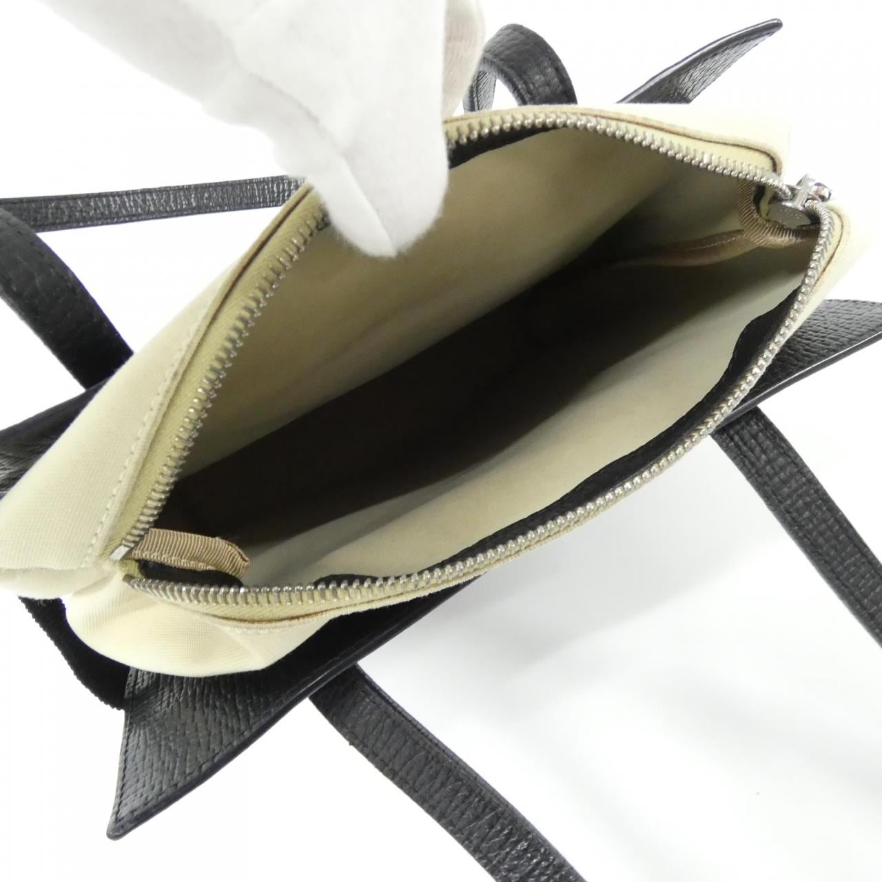 LOEWE Shoulder Bag Nylon 黑色 尼龍 中古品B - 縮圖 9