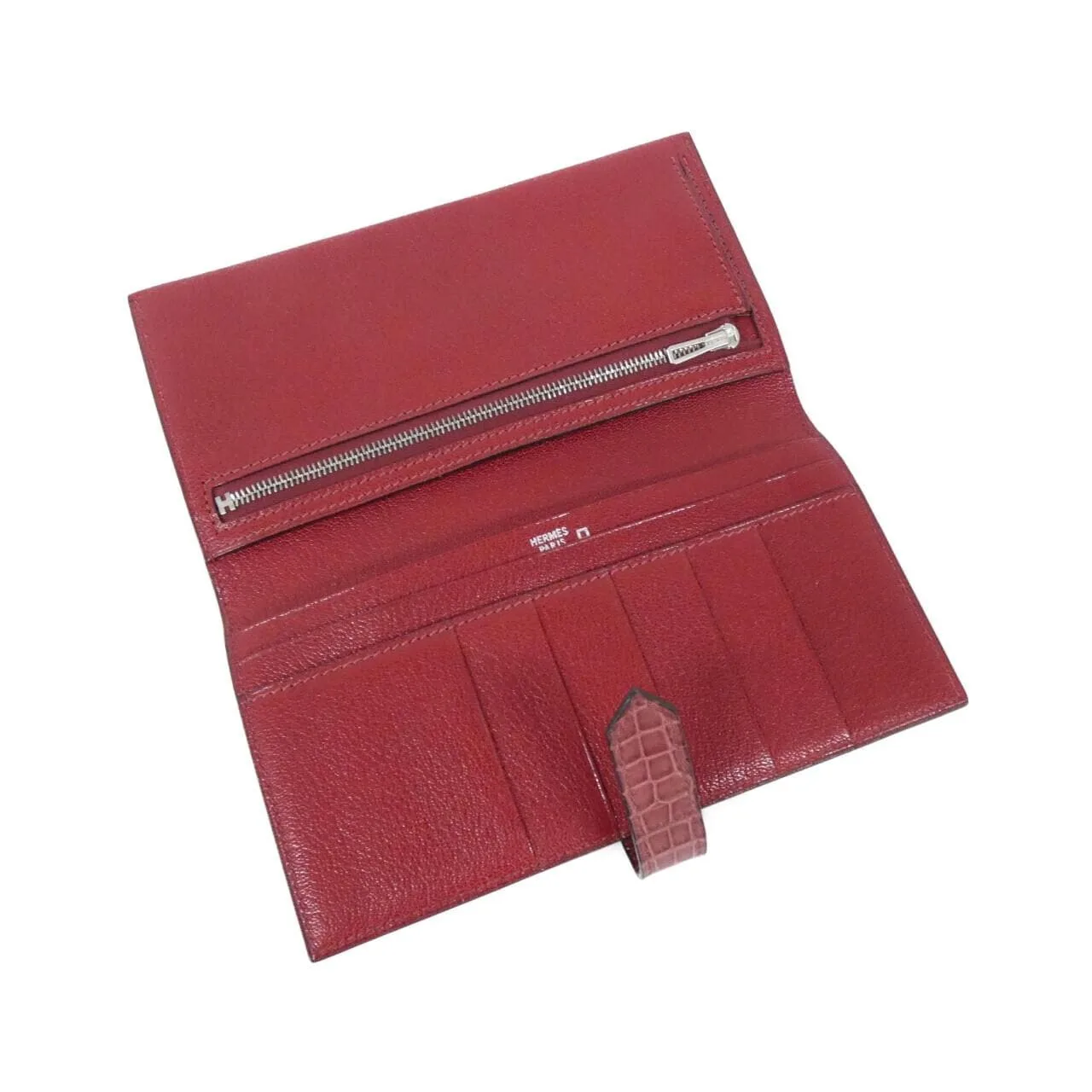 HERMES 035097CK Wallet Rouge Rank A - Thumbnail 5