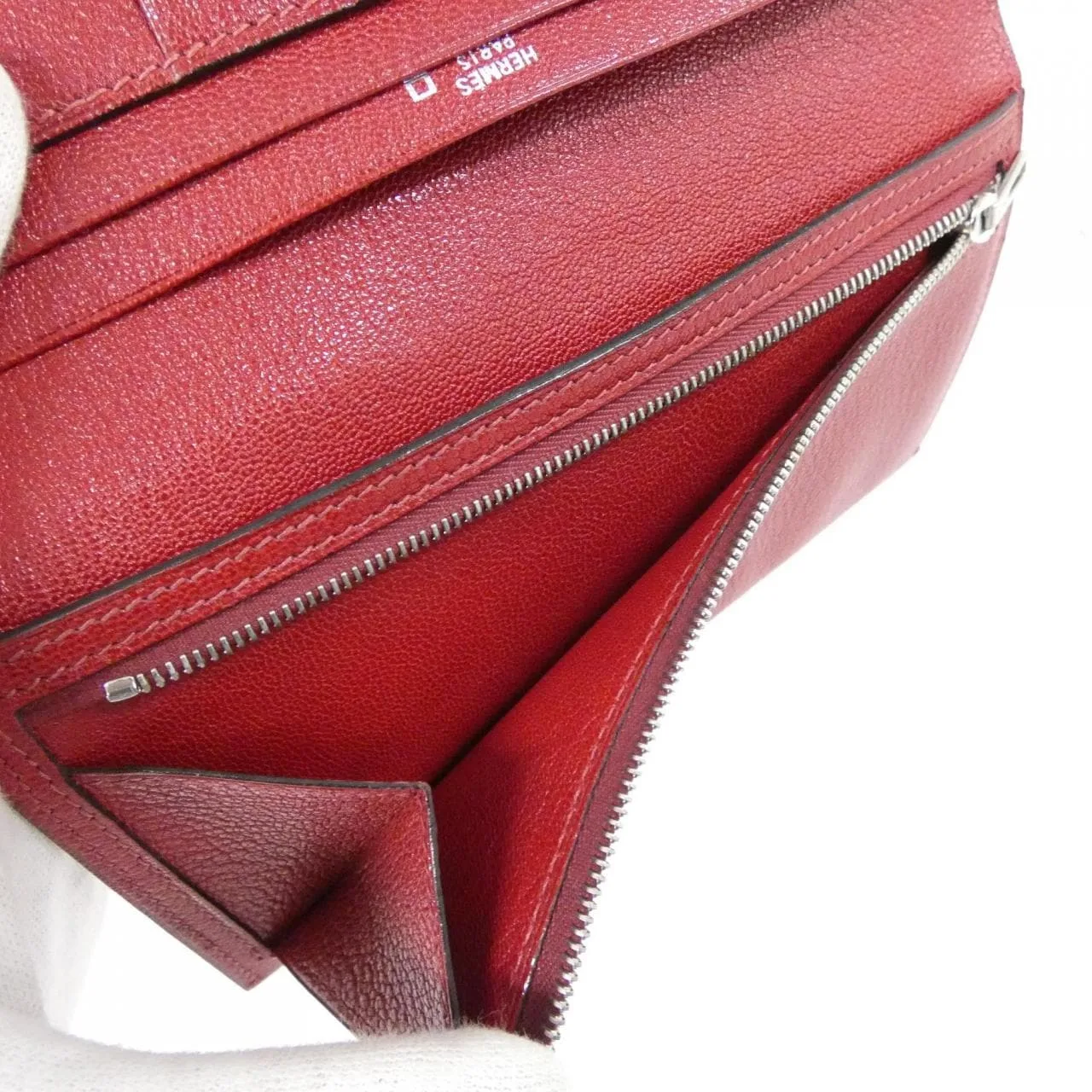 HERMES 035097CK Wallet Rouge Rank A - Thumbnail 6
