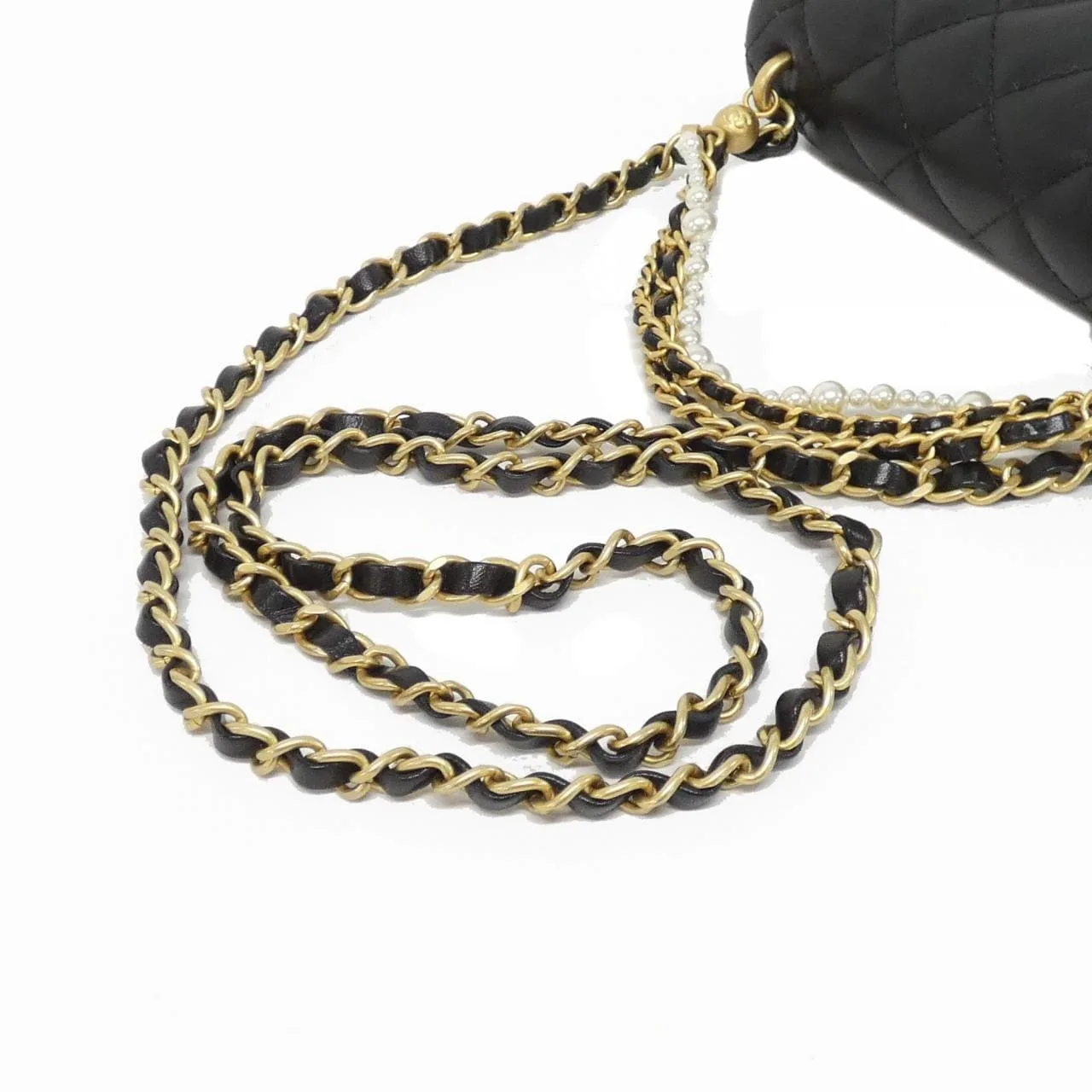 CHANEL AS4385 Handbag Lambskin Black Lambskin Rank A - Thumbnail 7