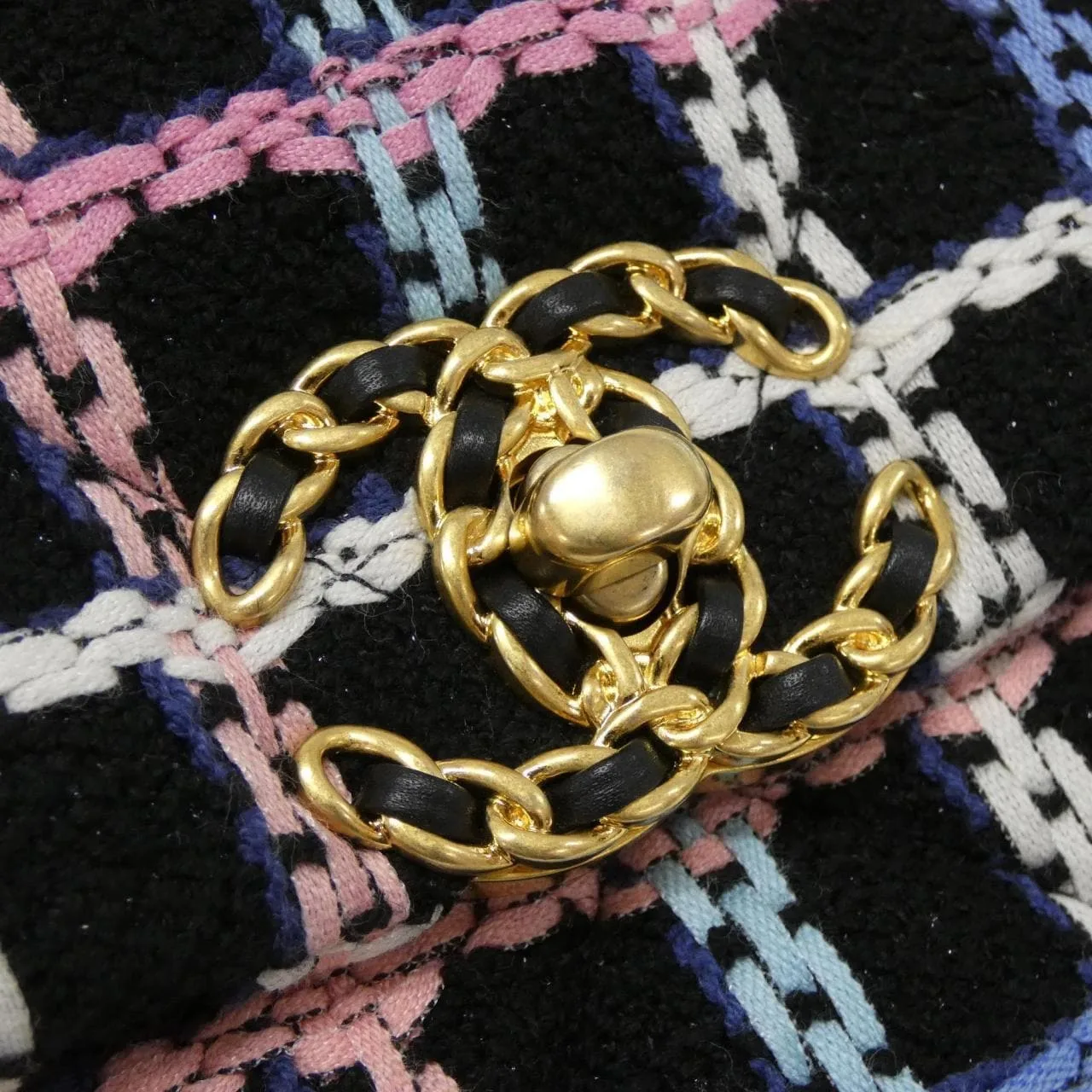 CHANEL Chanel 19 AS1160 Shoulder Tweed Black Tweed Rank A - Thumbnail 4