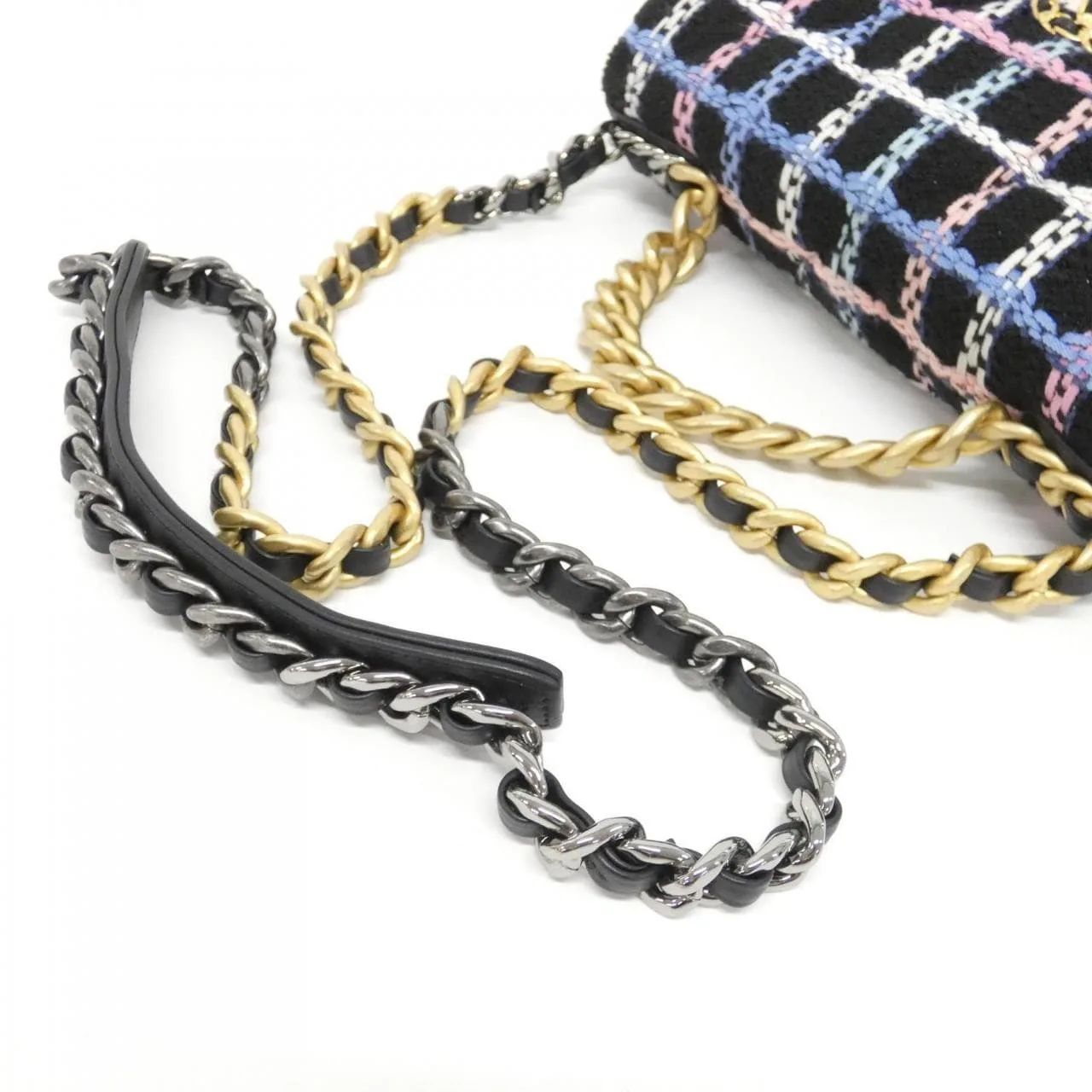 CHANEL Chanel 19 AS1160 Shoulder Tweed Black Tweed Rank A - Thumbnail 6