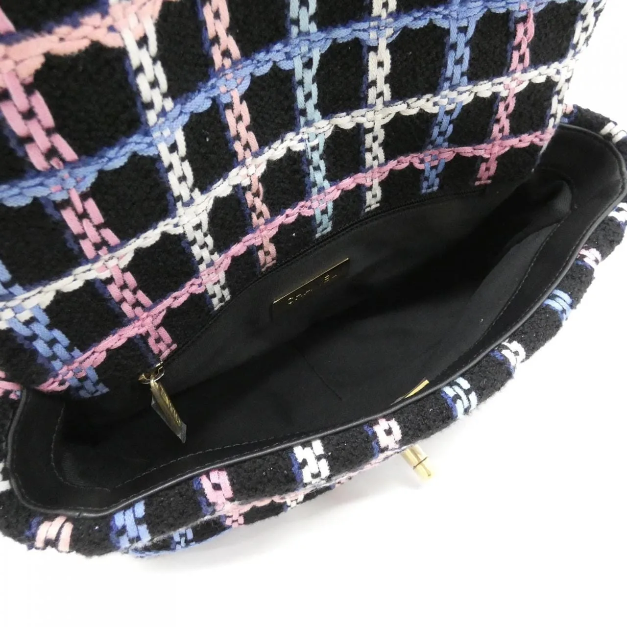 CHANEL Chanel 19 AS1160 Shoulder Tweed Black Tweed Rank A - Thumbnail 7