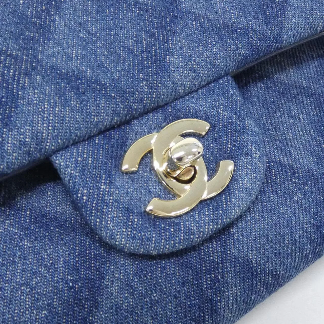 CHANEL Matelasse 1113 Shoulder Denim 藍色 牛仔布 中古品A - 縮圖 4