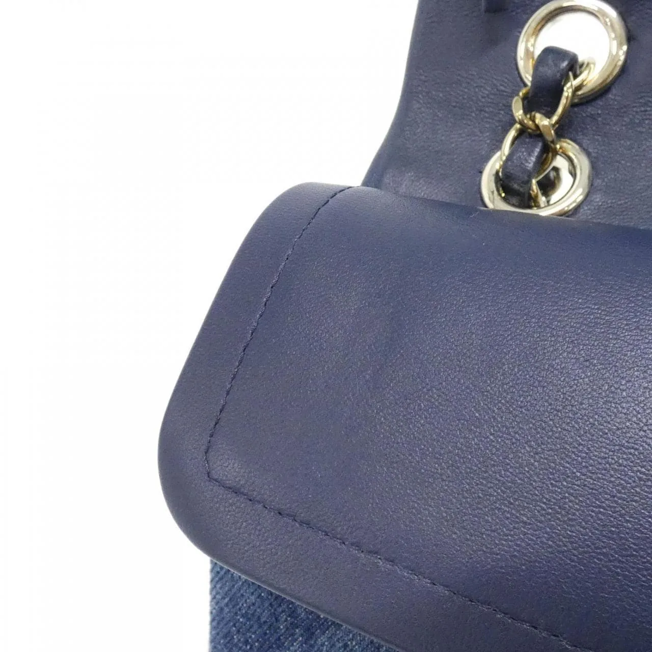 CHANEL Matelasse 1113 Shoulder Denim 藍色 牛仔布 中古品A - 縮圖 7