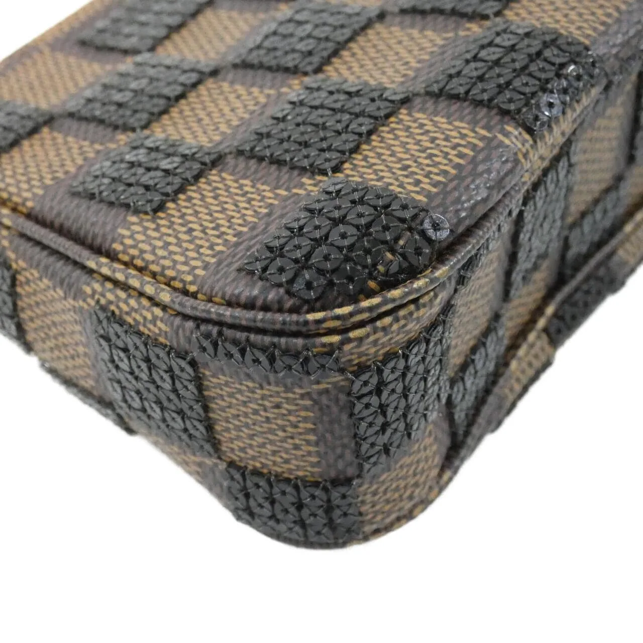 LOUIS VUITTON Pochette N63176 Pochette Damier Black Damier Rank A - Thumbnail 2