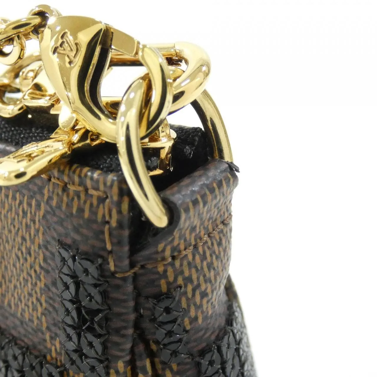 LOUIS VUITTON Pochette N63176 Pochette Damier Black Damier Rank A - Thumbnail 3