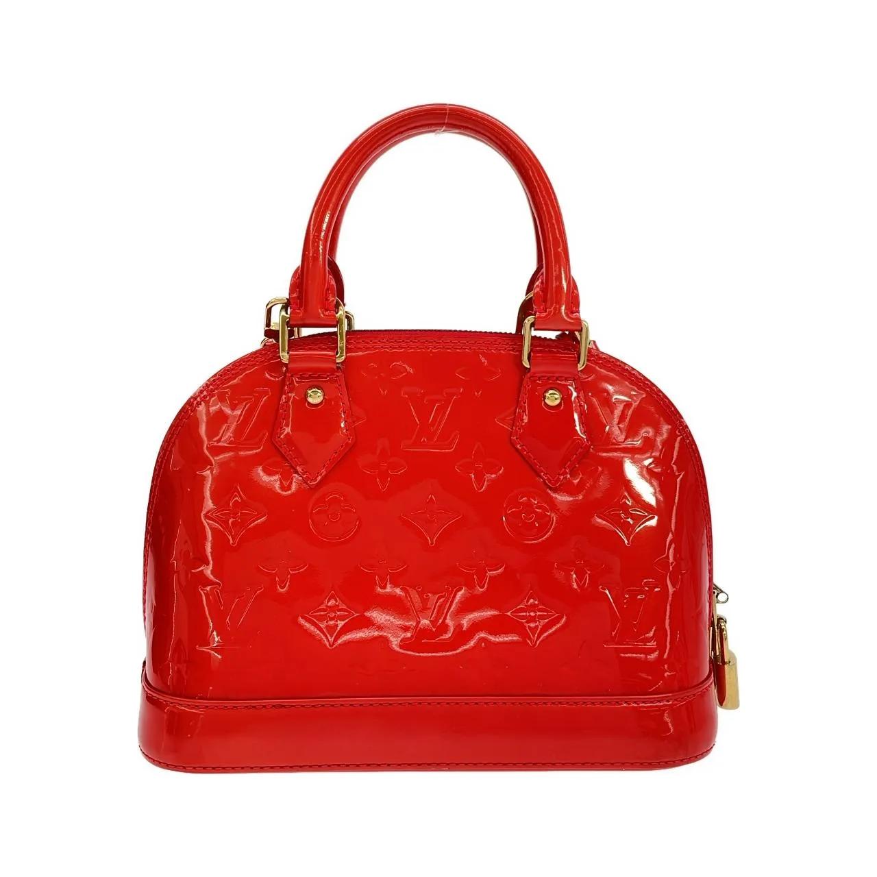 LOUIS VUITTON Alma M91698 Handbag Vernis Rouge Vernis Rank A - Thumbnail 2
