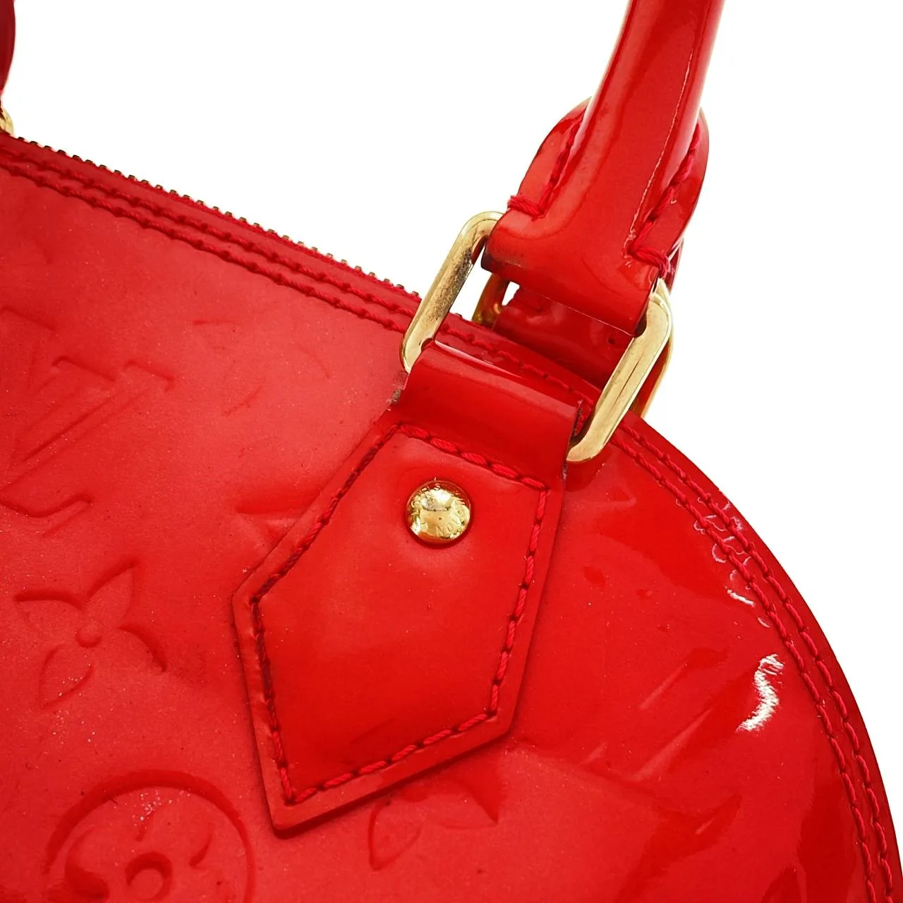 LOUIS VUITTON Alma M91698 Handbag Vernis Rouge Vernis Rank A - Thumbnail 7